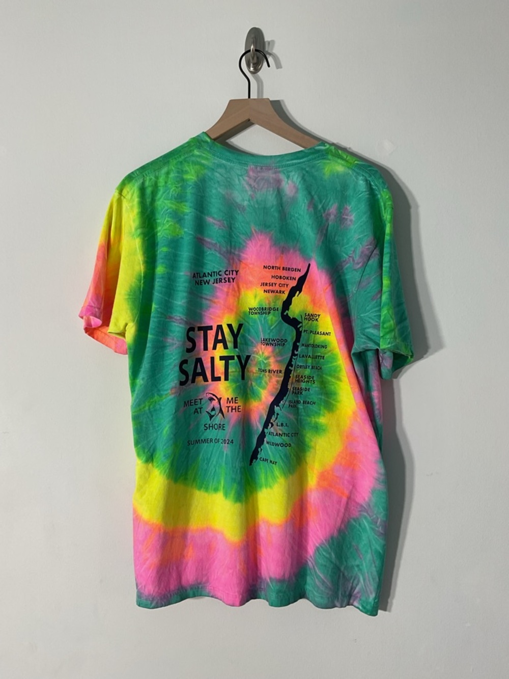Atlantic City Tie-Dye Boardwalk Tee Perfect summer - Picture 2 of 6